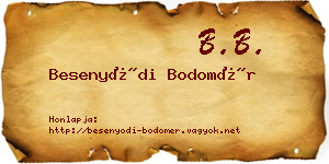 Besenyődi Bodomér névjegykártya